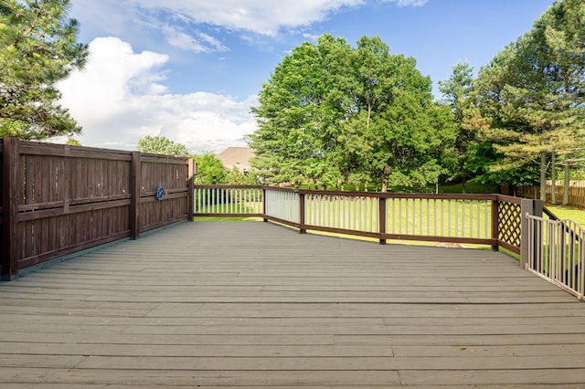 wooden terrace with fence