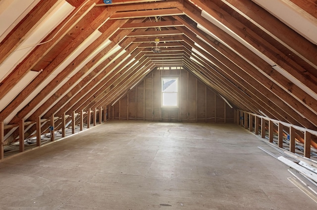view of attic