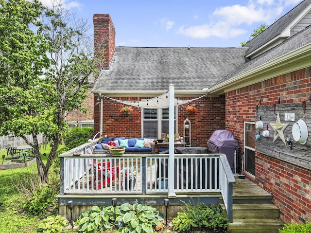 707 Bradford Pl, Murfreesboro, TN 37130 - wooden deck featuring outdoor lounge area and area for grilling