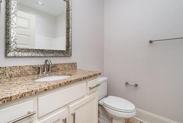 2804 Battleground Dr, Murfreesboro, TN 37129 - bathroom with vanity, toilet, and tile patterned floors