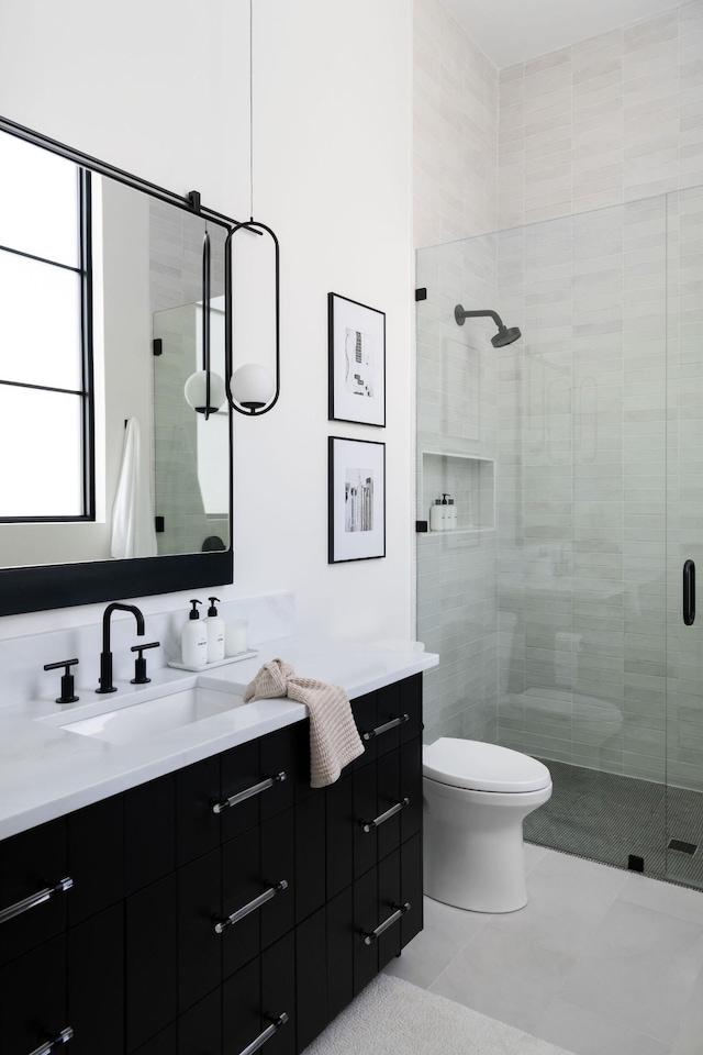 9052 Passiflora Ct, College Grove, TN 37046 - full bath featuring a shower stall, vanity, and toilet