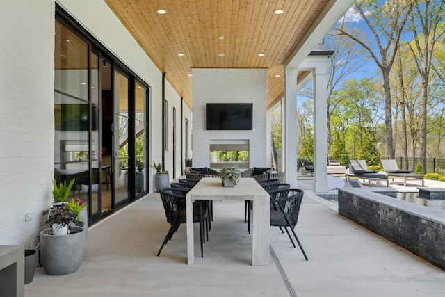 9052 Passiflora Ct, College Grove, TN 37046 - view of patio / terrace featuring outdoor dining area and fence
