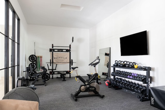 9052 Passiflora Ct, College Grove, TN 37046 - exercise area featuring carpet floors and baseboards