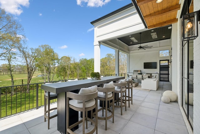 9052 Passiflora Ct, College Grove, TN 37046 - view of patio with a ceiling fan