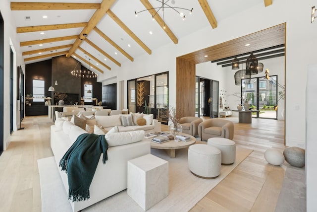 9052 Passiflora Ct, College Grove, TN 37046 - community lobby featuring beamed ceiling, recessed lighting, and high vaulted ceiling