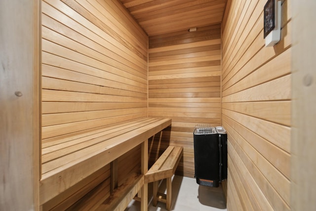9052 Passiflora Ct, College Grove, TN 37046 - sauna with wooden walls and wood ceiling