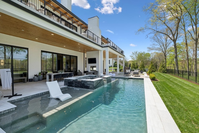 9052 Passiflora Ct, College Grove, TN 37046 - view of swimming pool with a patio and a pool with connected hot tub