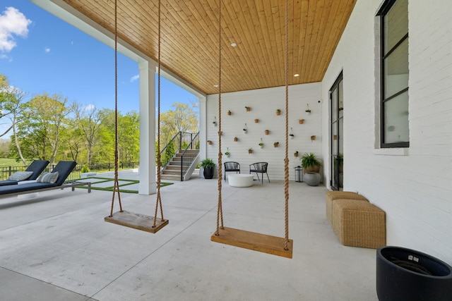 9052 Passiflora Ct, College Grove, TN 37046 - view of patio with stairs