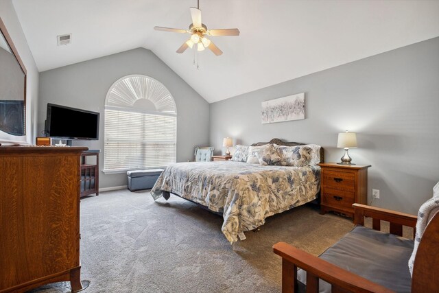 825 S Browns Ln Unit 1501, Gallatin, TN 37066 - carpeted bedroom with vaulted ceiling, a ceiling fan, and baseboards