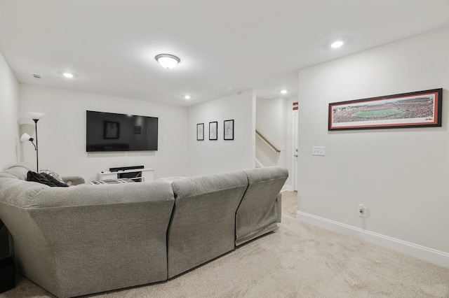 362 Savoy Loop, Nolensville, TN 37135 - carpeted living area featuring recessed lighting, stairs, and baseboards