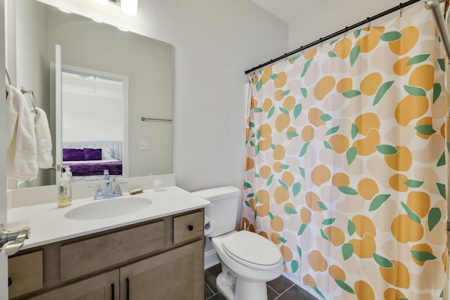 362 Savoy Loop, Nolensville, TN 37135 - ensuite bathroom featuring toilet, vanity, tile patterned floors, and a shower with curtain