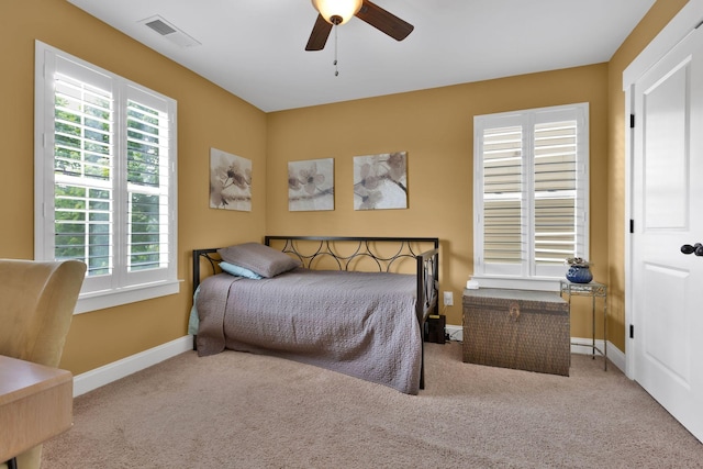 606 Tywater Crossing Blvd, Franklin, TN 37064 - bedroom with multiple windows, carpet floors, baseboards, and a ceiling fan