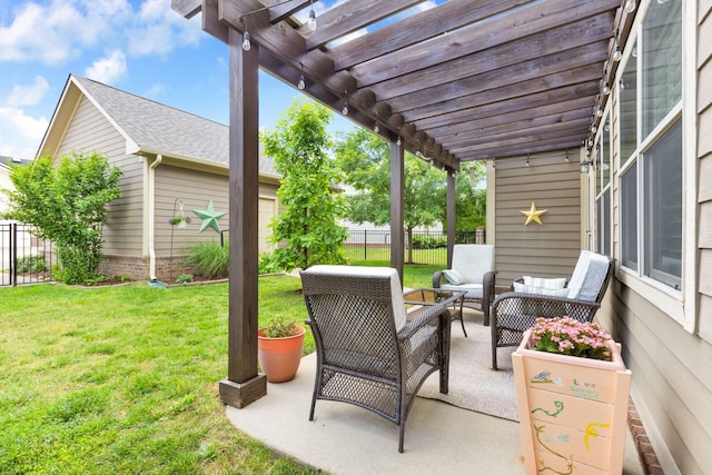 606 Tywater Crossing Blvd, Franklin, TN 37064 - view of patio / terrace featuring outdoor lounge area and a pergola