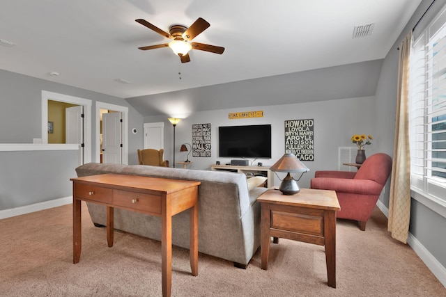 606 Tywater Crossing Blvd, Franklin, TN 37064 - living room with ceiling fan, light carpet, and plenty of natural light