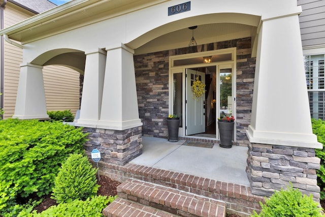 606 Tywater Crossing Blvd, Franklin, TN 37064 - entrance to property with covered porch and stone siding