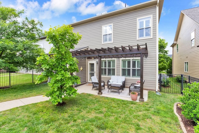 606 Tywater Crossing Blvd, Franklin, TN 37064 - rear view of property featuring a pergola, a patio area, and outdoor lounge area