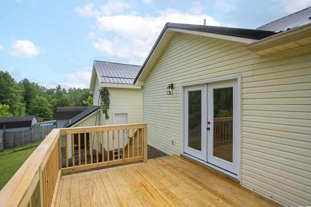 1011 Bon Meade Dr, Burns, TN 37029 - deck with french doors and fence
