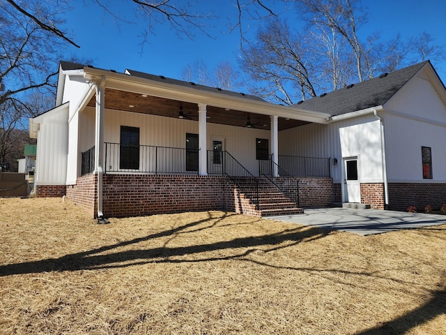 240 S Tunnel Rd, Portland, TN 37148 - view of front of house featuring a ceiling fan and brick siding