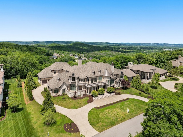 443 Canterbury Rise, Franklin, TN 37067 - aerial view of property and surrounding area featuring a forest