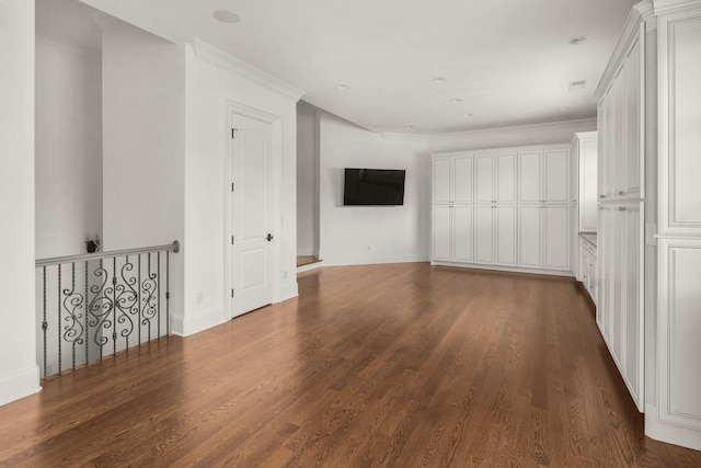 443 Canterbury Rise, Franklin, TN 37067 - empty room featuring dark wood finished floors, crown molding, and baseboards