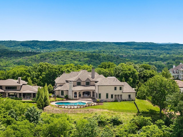443 Canterbury Rise, Franklin, TN 37067 - bird's eye view of a heavily wooded area and a pool