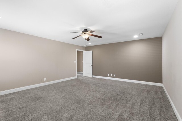 1685 Apache Way, Clarksville, TN 37042 - carpeted empty room featuring ceiling fan, recessed lighting, and baseboards