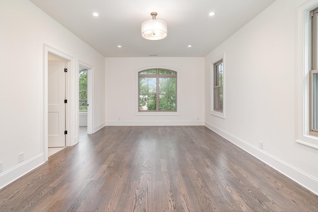909 Gale Ln Unit A, Nashville, TN 37204 - unfurnished room with baseboards, wood finished floors, and recessed lighting