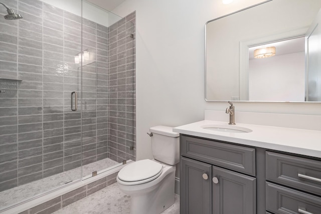 909 Gale Ln Unit A, Nashville, TN 37204 - full bathroom featuring toilet, vanity, and a shower stall