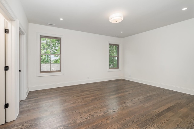 909 Gale Ln Unit A, Nashville, TN 37204 - empty room featuring dark wood-type flooring, baseboards, and recessed lighting