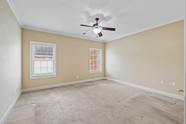 153 Magnolia Glen Cir, Manchester, TN 37355 - carpeted empty room featuring crown molding, baseboards, and ceiling fan