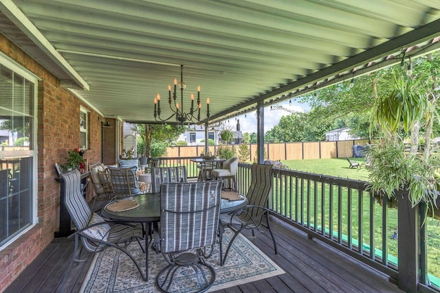 213 Hickory Trl, White House, TN 37188 - deck with outdoor dining space