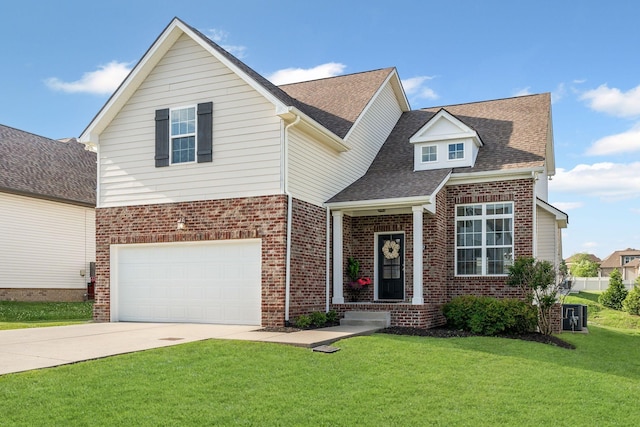5902 Covent Ln, Smyrna, TN 37167 - traditional-style home featuring brick siding, concrete driveway, and a front lawn