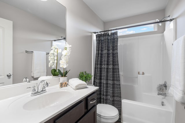 5902 Covent Ln, Smyrna, TN 37167 - full bathroom with vanity, shower / tub combo with curtain, and toilet