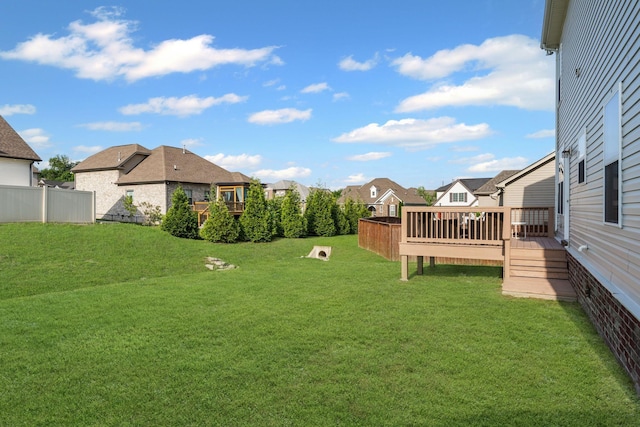 5902 Covent Ln, Smyrna, TN 37167 - view of grassy yard featuring a residential view and a wooden deck