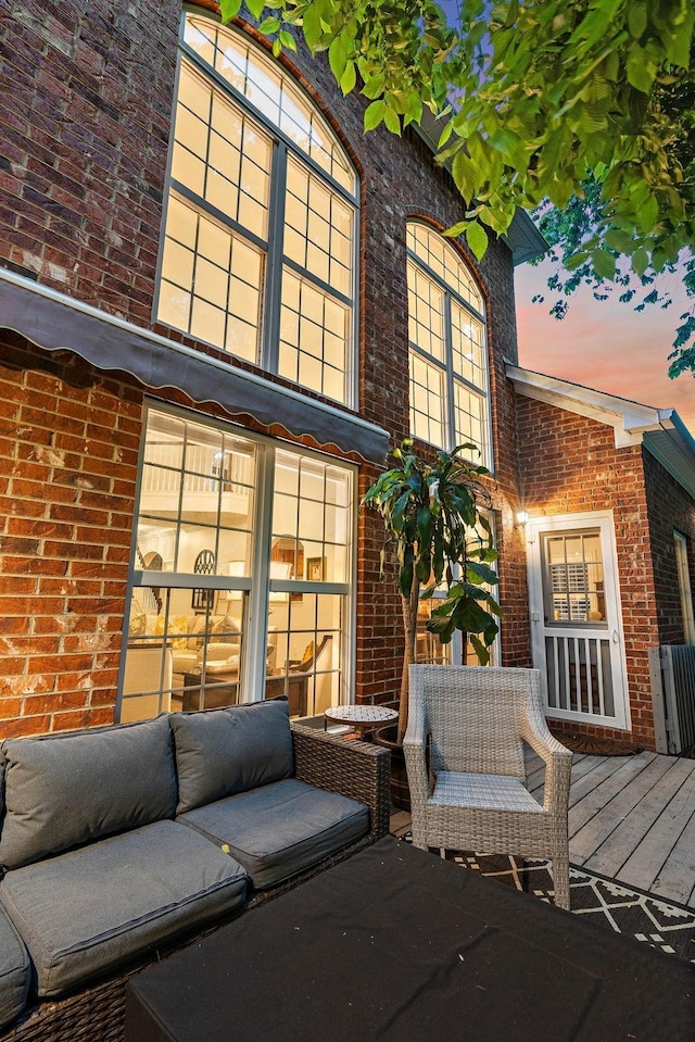 1013 Nealcrest Cir, Spring Hill, TN 37174 - view of patio featuring outdoor lounge area and a wooden deck