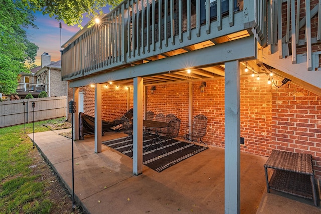1013 Nealcrest Cir, Spring Hill, TN 37174 - patio terrace at dusk featuring fence