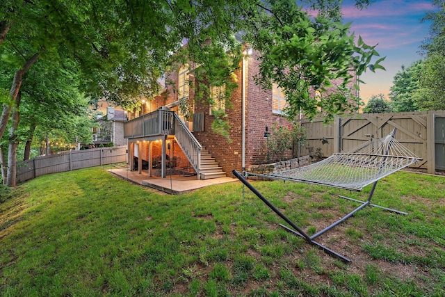 1013 Nealcrest Cir, Spring Hill, TN 37174 - view of yard featuring a patio, stairs, and a deck