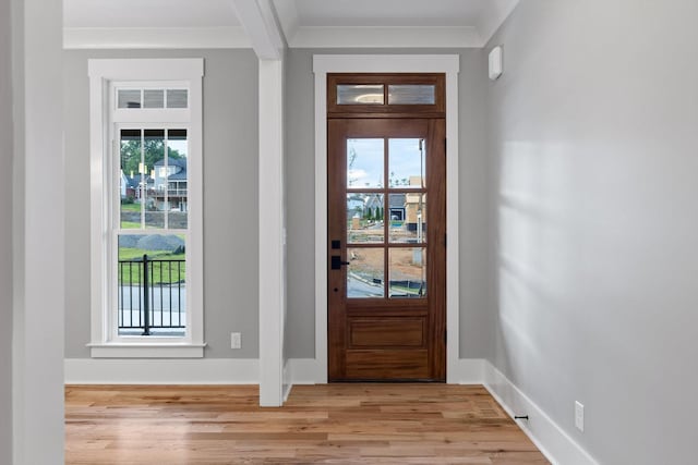 264 Goose Creek Cir, Soddy Daisy, TN 37379 - entrance foyer featuring light wood-style flooring, plenty of natural light, and baseboards