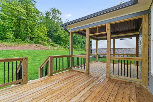 264 Goose Creek Cir, Soddy Daisy, TN 37379 - wooden terrace featuring a lawn