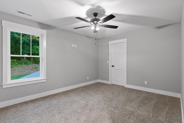 264 Goose Creek Cir, Soddy Daisy, TN 37379 - spare room with carpet flooring, ceiling fan, and baseboards