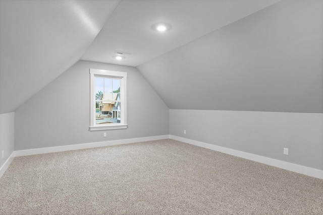 264 Goose Creek Cir, Soddy Daisy, TN 37379 - additional living space featuring carpet flooring, baseboards, and lofted ceiling