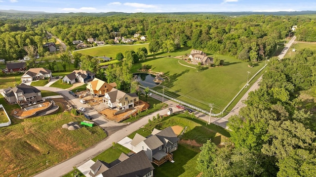 264 Goose Creek Cir, Soddy Daisy, TN 37379 - aerial view of property and surrounding area featuring a heavily wooded area and nearby suburban area