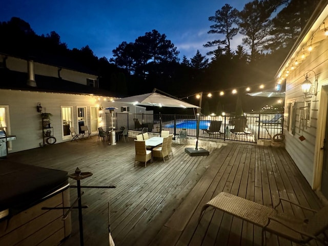 5432 Parker Branch Rd, Franklin, TN 37064 - view of deck at night