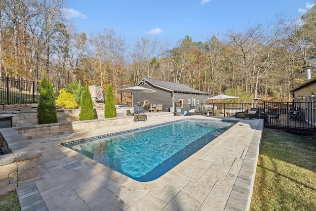 5432 Parker Branch Rd, Franklin, TN 37064 - view of swimming pool with a patio and fence