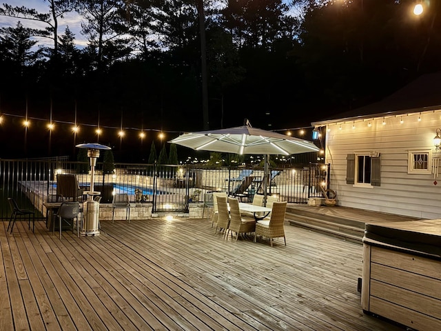 5432 Parker Branch Rd, Franklin, TN 37064 - wooden terrace featuring outdoor dining space and fence