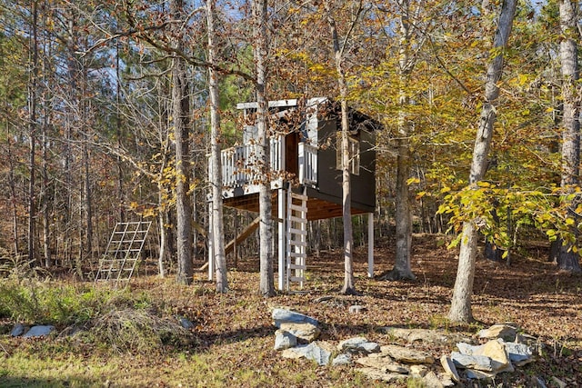 5432 Parker Branch Rd, Franklin, TN 37064 - view of outbuilding with a wooded view