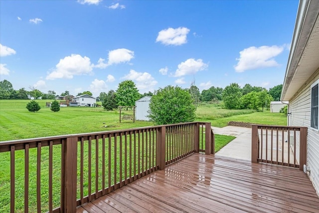 205 Jackson St, Cowan, TN 37318 - wooden deck with a lawn