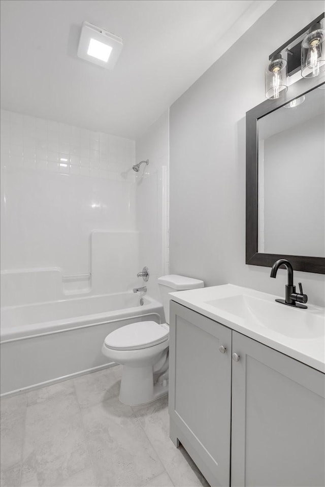 205 Jackson St, Cowan, TN 37318 - bathroom featuring tub / shower combination, toilet, and vanity
