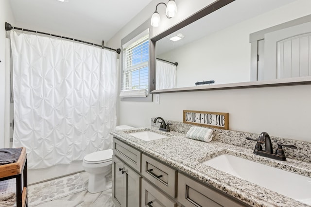 706 Kirbytown Rd, Lafayette, TN 37083 - bathroom featuring double vanity and toilet