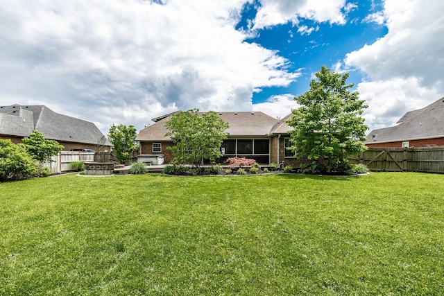 1461 Round Rock Dr, Murfreesboro, TN 37128 - rear view of house with brick siding